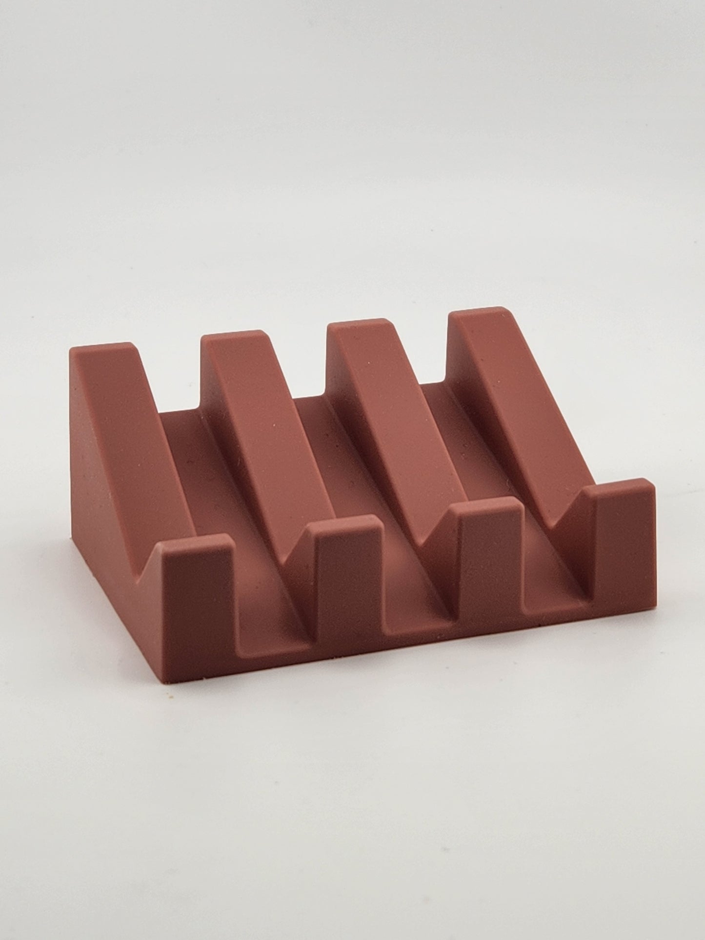 Soap Tray - V-Shaped Silicone (grey, black, or rose)