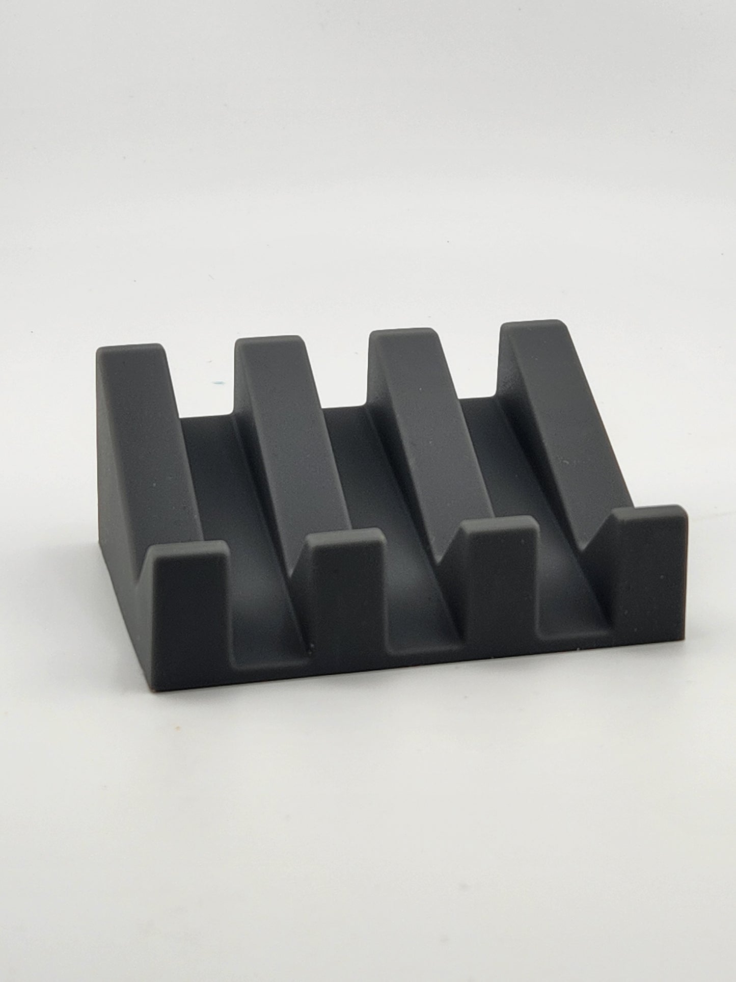 Soap Tray - V-Shaped Silicone (grey, black, or rose)