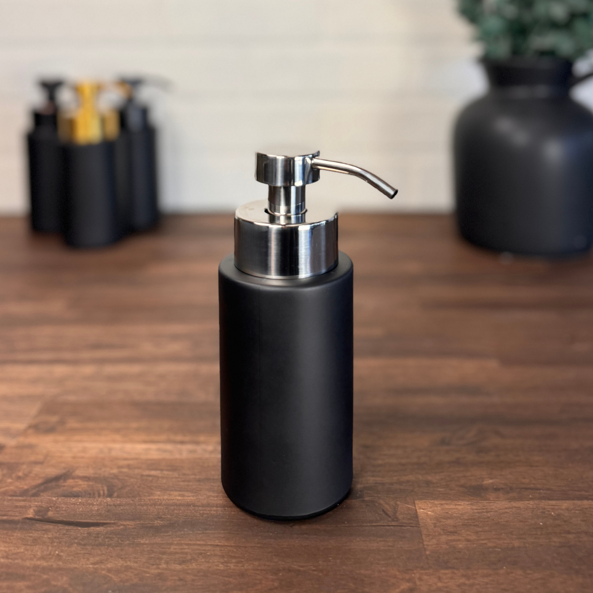 Farmhouse Foaming Glass Soap Dispenser w/ metal pumps