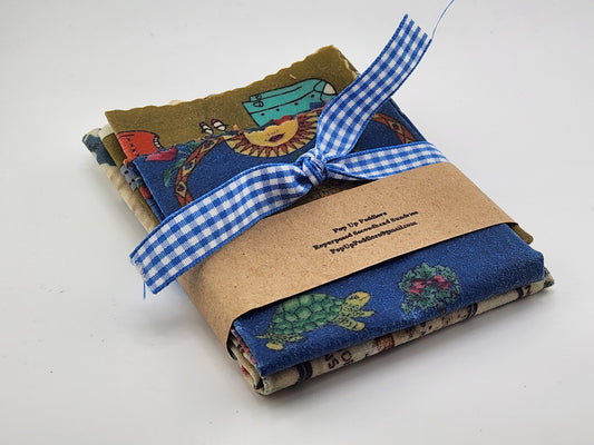 Beeswax Wraps - 3 Flat Sheets of 3 Sizes