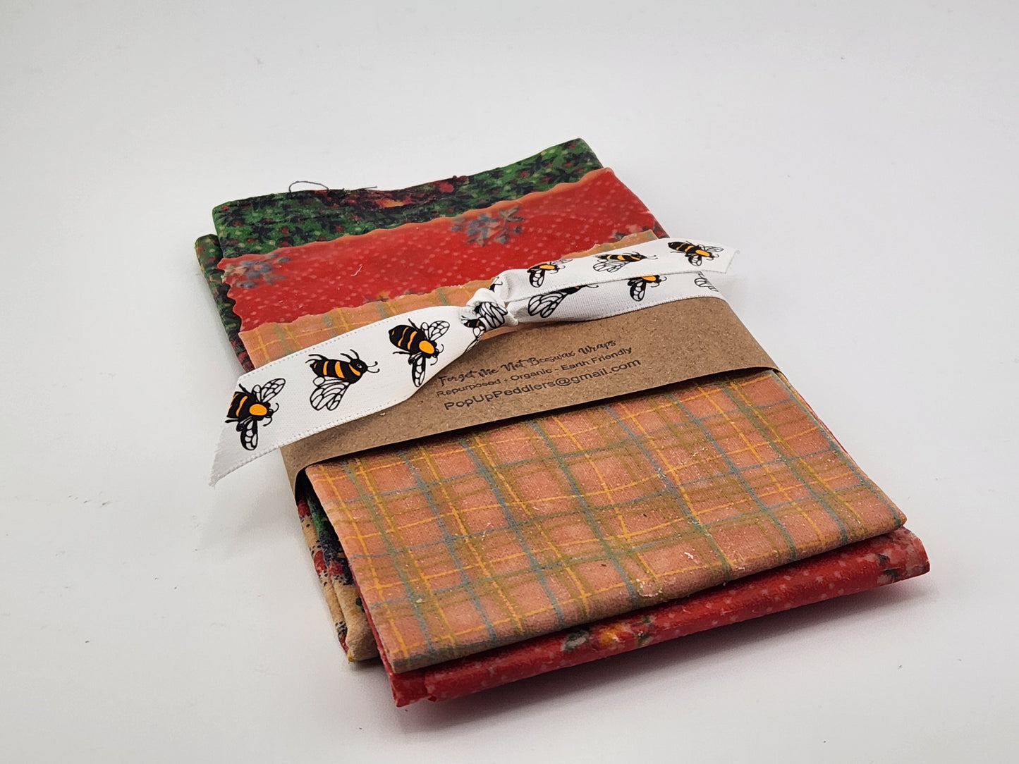 Beeswax Wraps - 3 Flat Sheets of 3 Sizes