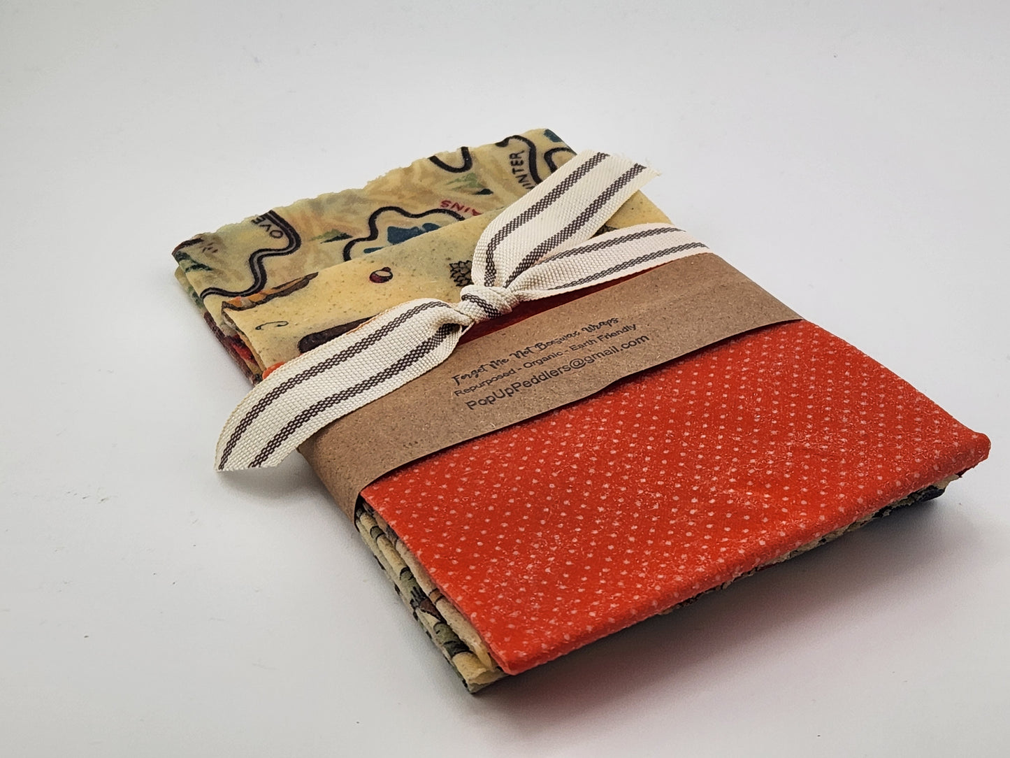 Beeswax Wraps - 3 Flat Sheets of 3 Sizes