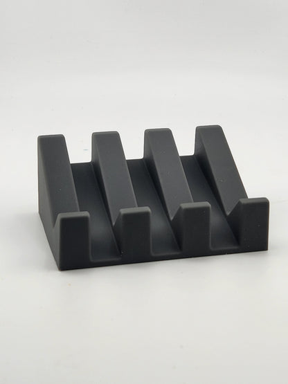 Soap Tray - V-Shaped Silicone (grey, black, or rose)