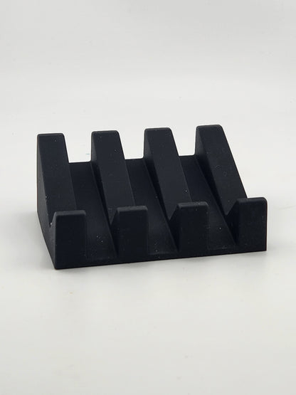 Soap Tray - V-Shaped Silicone (grey, black, or rose)