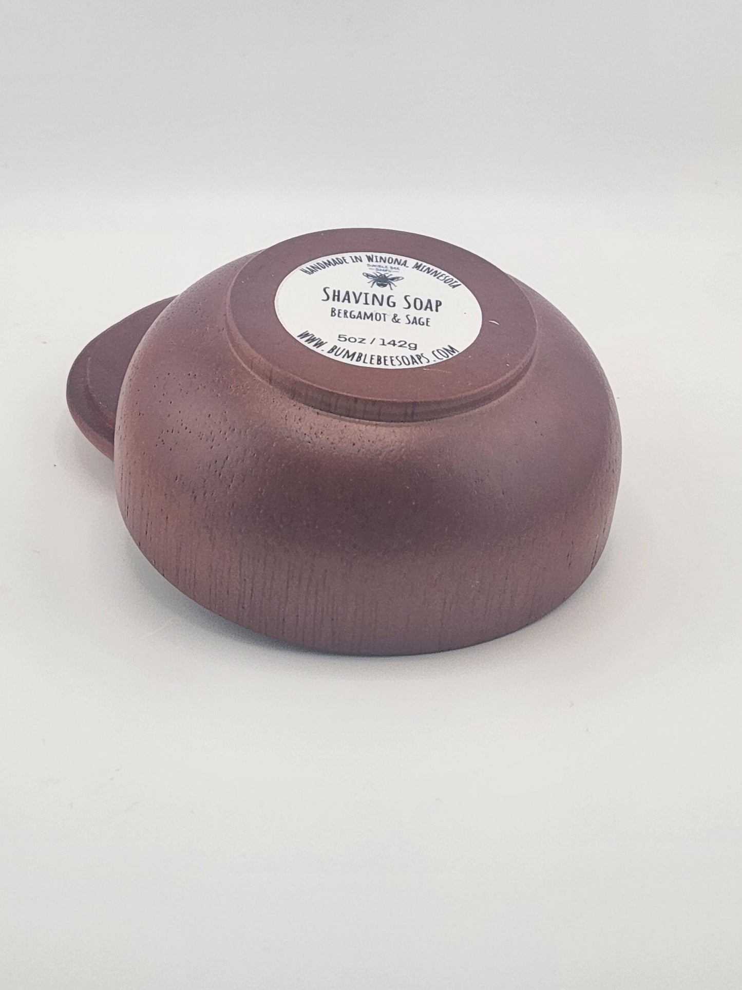 Shaving Soap - 4 oz - Wooden Bowl w/ Lid