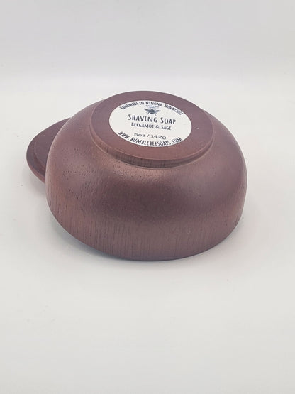 Shaving Soap - 4 oz - Wooden Bowl w/ Lid