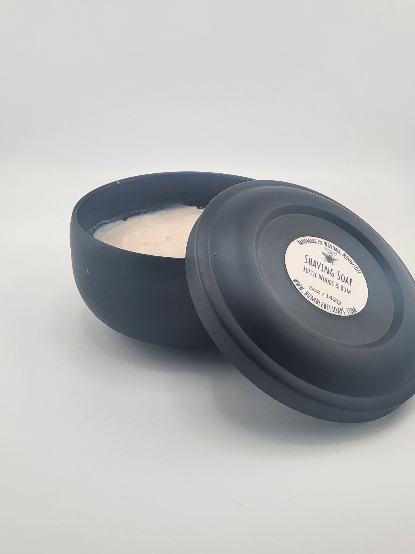 Shaving Soap - 5 oz - Black Metal Bowl w/ Lid