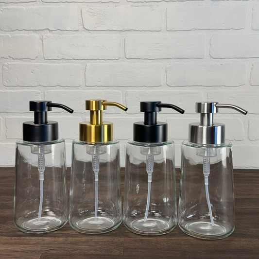 15oz Sonoma Foaming Glass Soap Dispenser with metal pumps