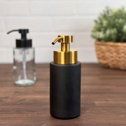 Farmhouse Foaming Glass Soap Dispenser w/ metal pumps