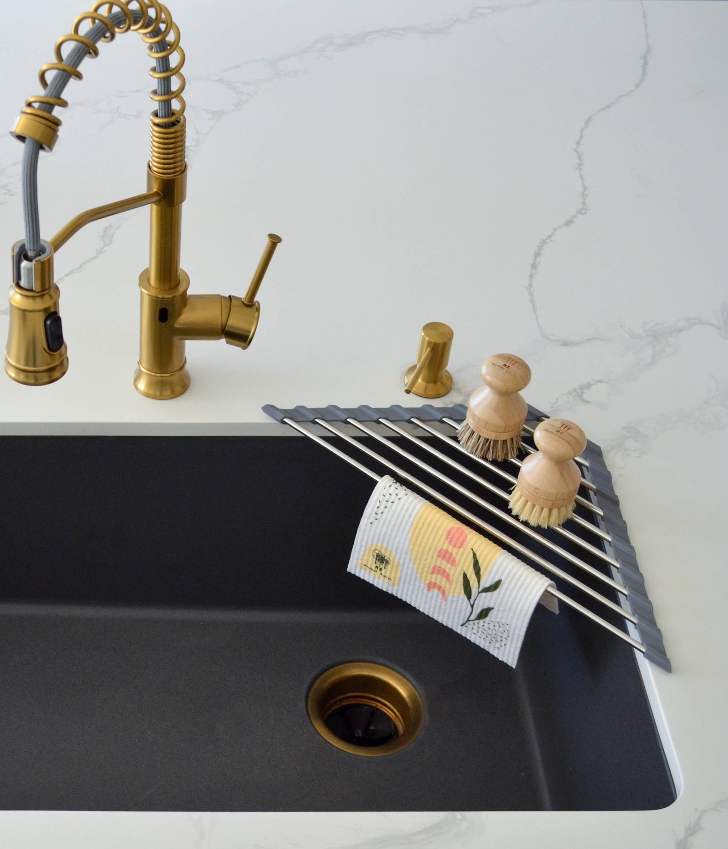 Corner Roll-Up Sink Rack | Shower Rack | Plastic Free