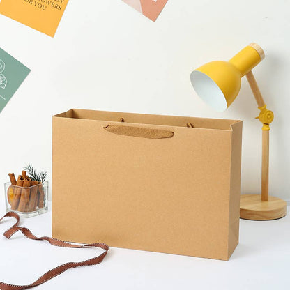 20pc, Horizontal Brown Thick Kraft Paper Gift Bag w/ tissue